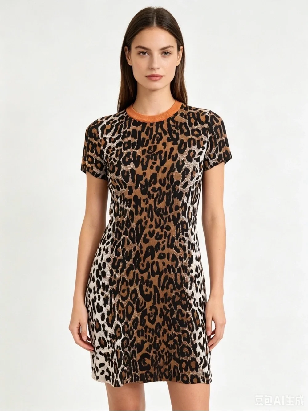 ‼️WOW‼️🖤🧡🤎Stella McCartney Leopard dress! IT 40 NWOT!